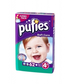 Pufies pelene za bebe i decu jumbo pack 4 + Maxi + 9 - 20 kg 