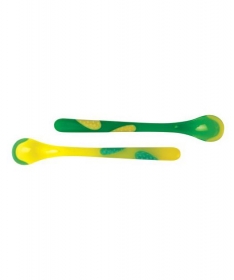 Nuby termoosetljive silikonske kasike 2 komada 0m+ 