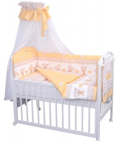 Textil komplet posteljine za bebe meda - Žuta