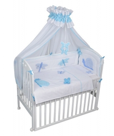 Textil komplet posteljine za bebe aplikacije 3d - Plava