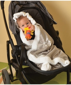 Textil deka za bebe Baby Stars 90X90 cm - Siva