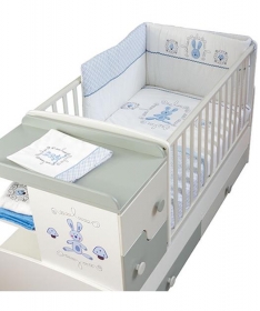 Bebi snovi krevetac za bebe 3u1 DREAMY plavi + bebi dusek