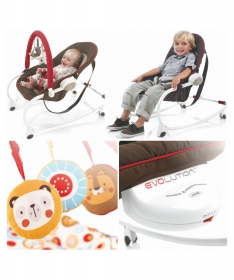 Jane Evolution ležaljka i ljuljaška za bebe i dečija stolica od 0 do 18 kg wild life