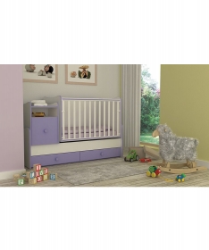 Lorelli Bertoni TREND PLUS krevetac za bebe 5u1 Trend Plus White violet