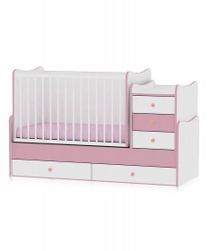 Lorelli Bertoni krevetac za bebe Maxi Plus White pink