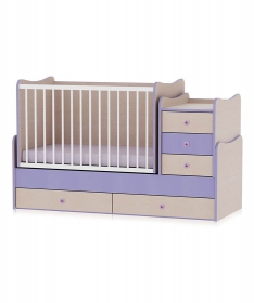 Lorelli Bertoni krevetac za bebe Maxi Plus Oak violet