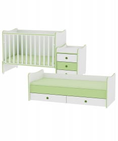 Lorelli Bertoni krevetac za bebe Maxi Plus White green