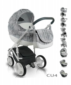 Bexa kolica za bebe Cube Amo kolica za bebe Grey set 3u1