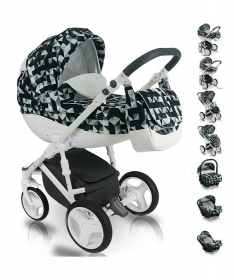 Bexa kolica za bebe Cube Amo kolica za bebe Black&Grey set 32u1