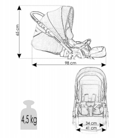 Bexa kolica za bebe Cube Amo kolica za bebe Grey set 3u1
