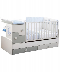 Kiddy Joy DREAMY krevetac za bebe 3u1 sivi