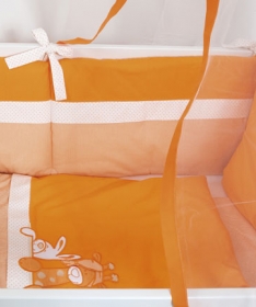 Tri Drugara komplet posteljina za krevetac za bebe narandzasta