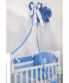 Tri Drugara baldahin za krevetac za bebe plava
