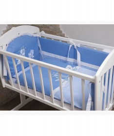 Tri Drugara posteljina za kolevku za bebe plava