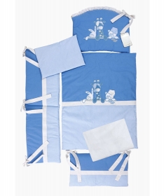 Tri Drugara posteljina za kolevku za bebe plava
