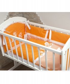 Tri Drugara posteljina za kolevku za bebe narandzasta