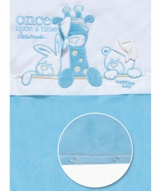 Tri Drugara plišani punjeni prekrivač za bebe plava