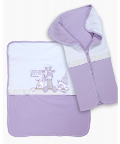 Tri Drugara plišani punjeni prekrivač za bebe lila