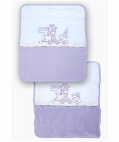 Tri Drugara pamučni punjeni prekrivač za bebe lila