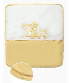 Tri Drugara pamučni punjeni prekrivač za bebe žuti
