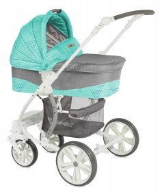Lorelli Bertoni kolica za bebe i nosiljka za bebe Savana + Pram Body + Bag Green&Grey
