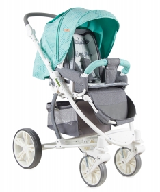 Lorelli Bertoni kolica za bebe i nosiljka za bebe Savana + Pram Body + Bag Green&Grey
