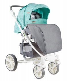 Lorelli Bertoni kolica za bebe i nosiljka za bebe Savana + Pram Body + Bag Green&Grey