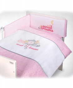Klups posteljina za bebe set 5 delovaA - Sweet Dreams Pink