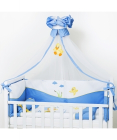 Baldahin za krevetac za bebe Tri drugara Pačići Plavi