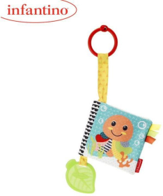 Infantino edukativna knjiga za bebe Link & Squeak Animal Crinkle Book - 115297