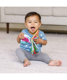 Infantino edukativna knjiga za bebe Link & Squeak Animal Crinkle Book - 115297