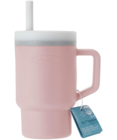 Infantino silikonska čaša sa slamčicom 266ml, 6m+ Roze - 22115407