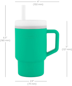 Infantino silikonska čaša sa slamčicom 266ml, 6m+ Zelena - 22115394