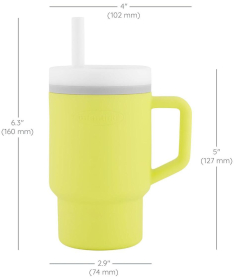 Infantino silikonska čaša sa slamčicom 266ml, 6m+ Žuta - 22115393