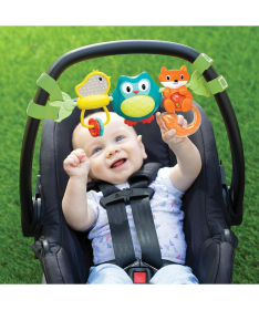 Infantino zvečka drugari igračka za bebu za kolica i auto sedišta - 115117