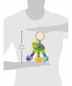 Infantino zvečka kornjača igračka za bebu za kolica, krevetac, auto sedišta Sea Charms Turtle - 115168