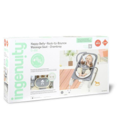 Ingenuity ležaljka za bebe Happy Bell Massage Bouncer Chambray SKU16854