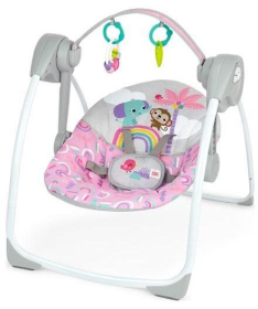 Ingenuity ljuljaška za bebe Pink Paradise SKU16906