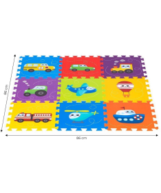 Iplay puzzle eva podloga za igru 86x86 cm Vehicles