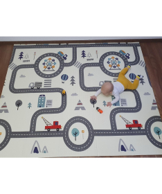 IQ sklopiva podloga za bebe Azbuka i Staza 150x200x1 cm