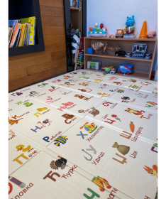 IQ sklopiva podloga za bebe Kontrasti i Azbuka150x200x1 cm