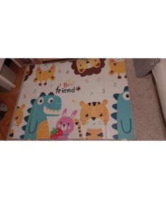 JOY sklopiva podloga za bebe 150x200x1 cm Najbolji drugari i Abceda