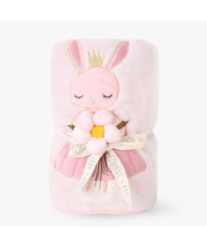 Jungle ćebe za bebe 3D Zeka roze 75x100 cm 31002140