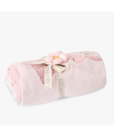 Jungle ćebe za bebe 3D Zeka roze 75x100 cm 31002140