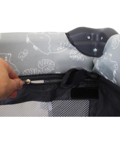 Jungle Moon prenosivi krevetac za bebe 2 nivoa Grey