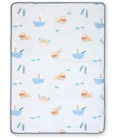 Jungle vodootporna navlaka sa lastišom za dušek 50x70 cm Brodići plava