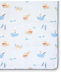 Jungle vodootporna navlaka sa lastišom za dušek 50x70 cm Brodići plava