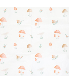 Jungle vodootporna navlaka sa lastišom za dušek 50x70 cm Pečurkice bež