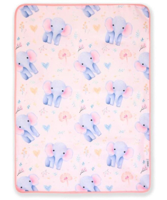 Jungle vodootporna navlaka sa lastišom za dušek 50x70 cm Slonići roze