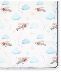 Jungle vodootporna navlaka sa lastišom za dušek 60x120 cm Aviončići plava